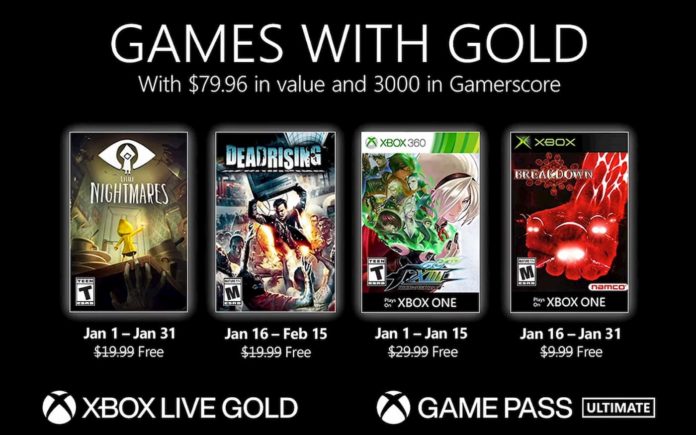 Xbox games with gold jeux offerts janvier 2021