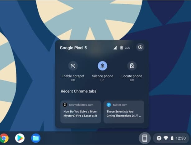 Le Phone Hub arrive sur Chrome OS afin de connecter facilement un smartphone Android.