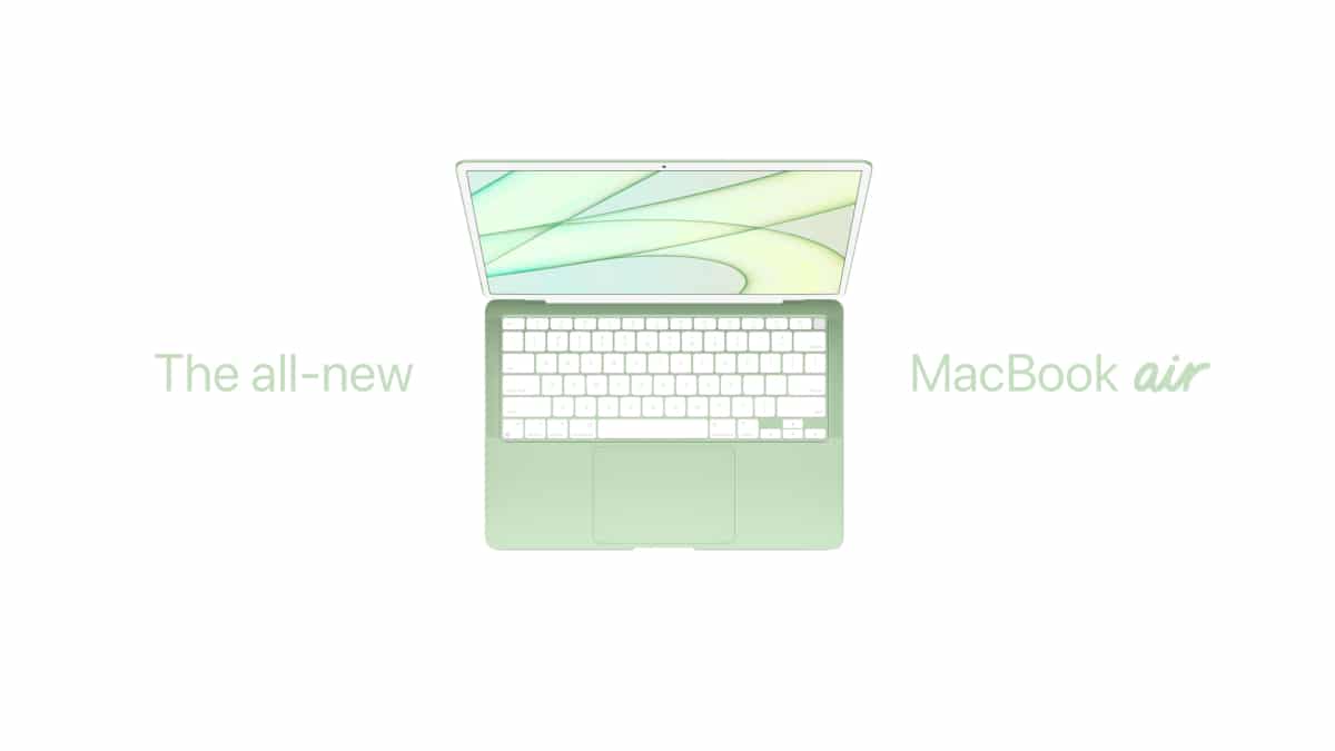 MacBook Air Coloré et Apple M2 pour MacBook Pro en 2021 ou 2022.